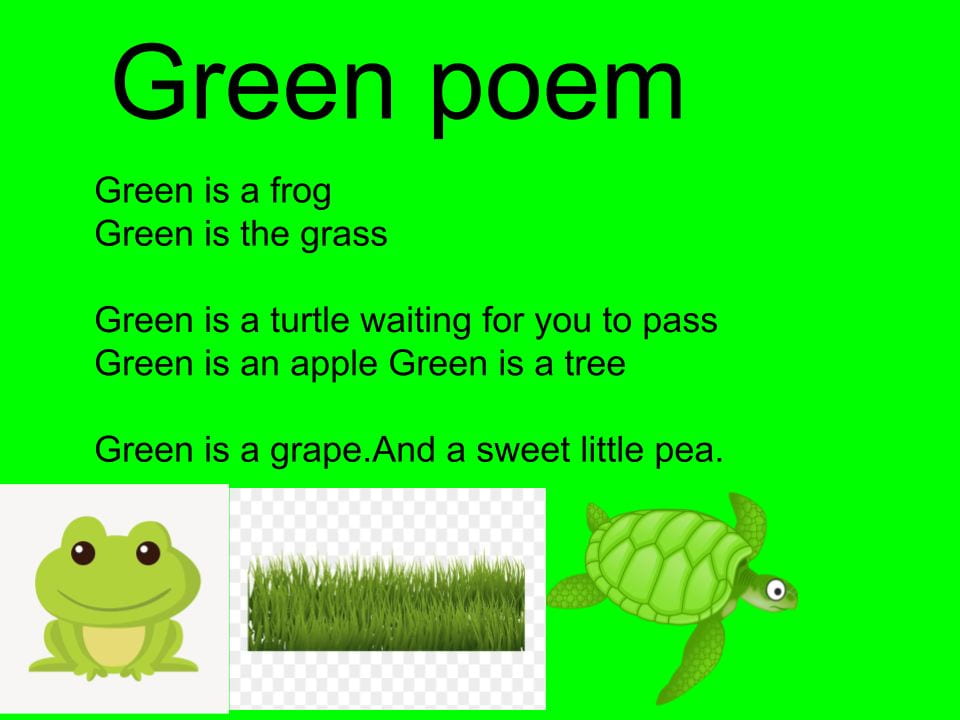 Green poem – Winston @ Panmure Bridge School